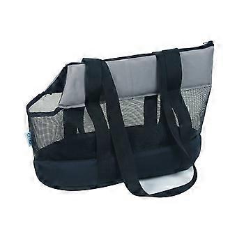 Breathable Mesh Pet Carrier Bag, Large Capacity Travel Handbag with Safety Chain, Compatible with Cats and Small Dogs