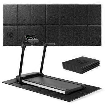 Fitnessapparatuurmat 152x76/183x92/213x92x0.6cm voor loopband, crosstrainer en roeimachine