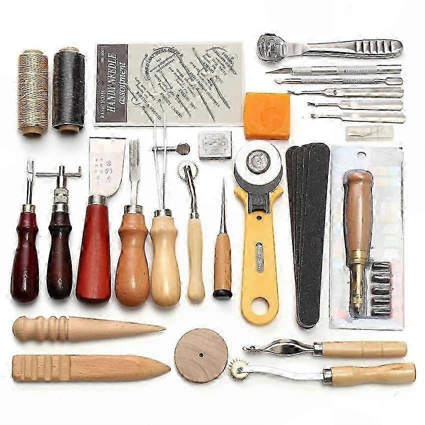 37-Piece Handmade Leather Tools Set