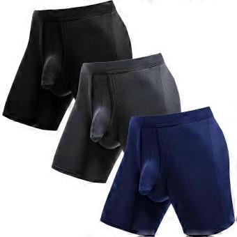 Dual Pouch Herre Undertøj Elefant Trunk Boxer Trusser med pose til bolde Mandlige Bule Forbedre Undertøj Løft