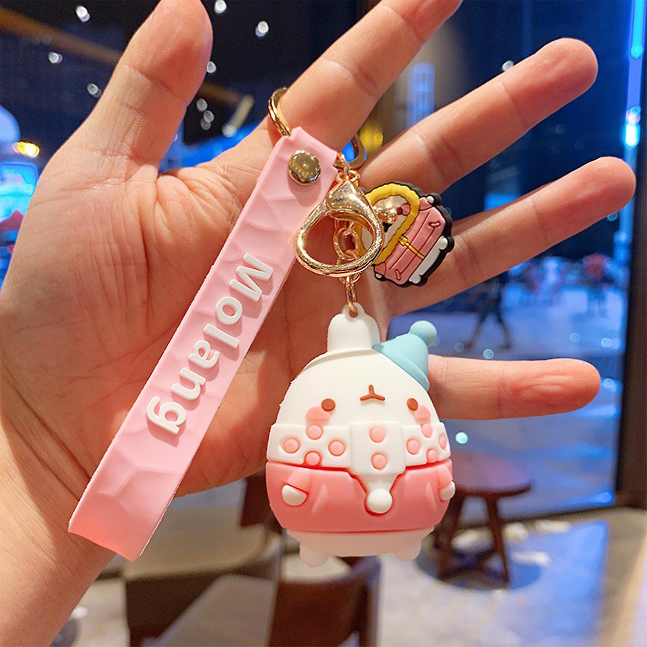 Cartoon Doll Keychain Silicone Car Keyring Snowball Pendant Ice Pier Key Chain