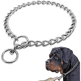 Supet Rostfritt Stål Hundhalsband, Valphalsband Metall P-Kedja Slip Pet Training Walking