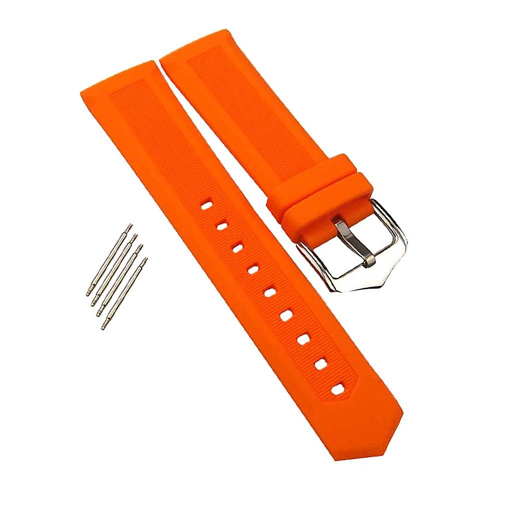 Silicone Rubber Replacement Watch Bands Waterproof Spring Bar Tools 18mm