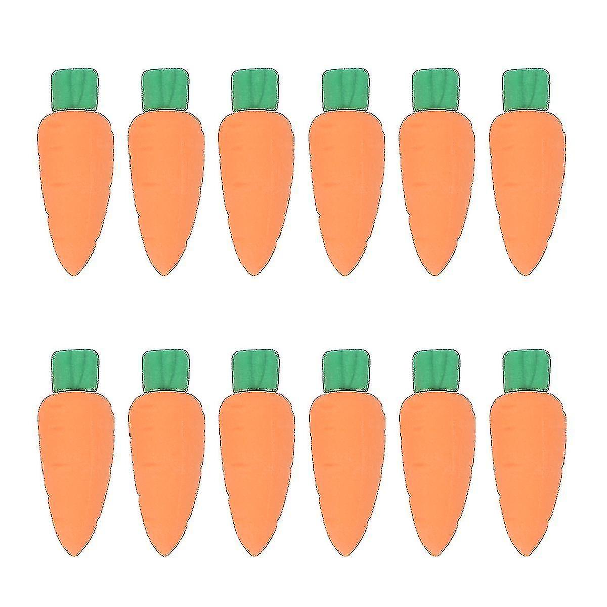 30 Pcs Novelty Carrot Shape Pencil Eraser
