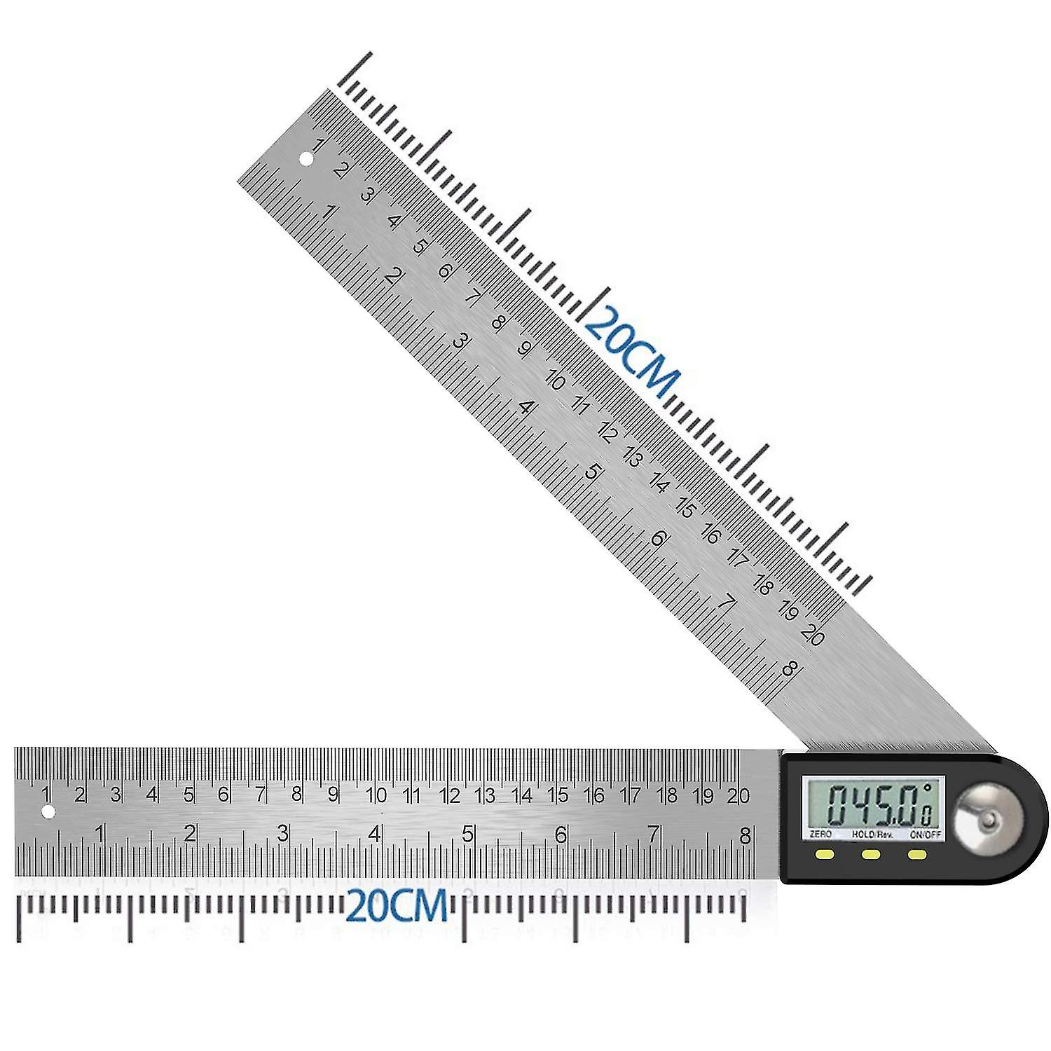 Protractor Digital Angle Ruler With Lcd Display, Stainless Steel Angle Measurement, Angle Display For Woodwork