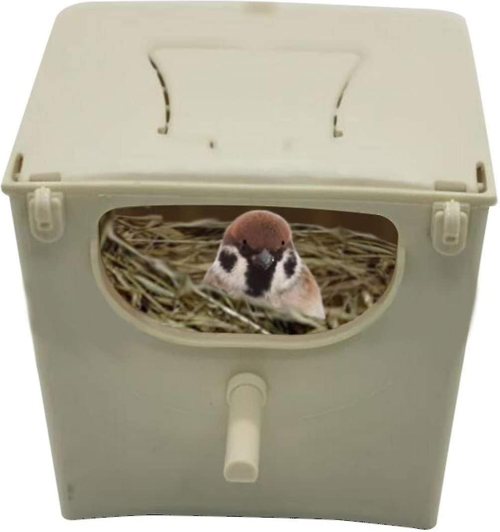Bird Nest Box, Bird Cage Mount Nesting Box Breeding Bird Nest Box Plastic Parakeet House