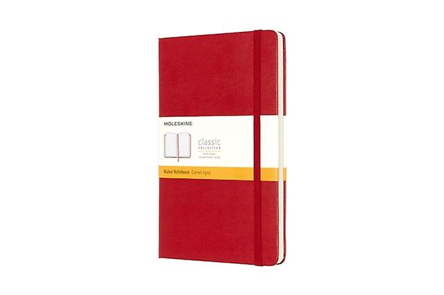 Moleskine Large Ruled Hardcover Notebook Scarlet Red Paperback Book