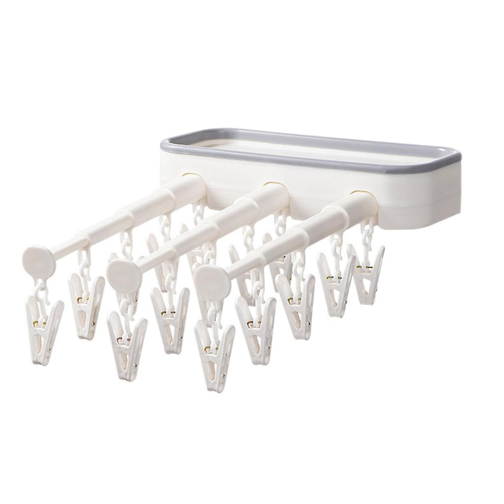 Wall Mounted Retractable Drying Holder Multifunction Hanger Supplies