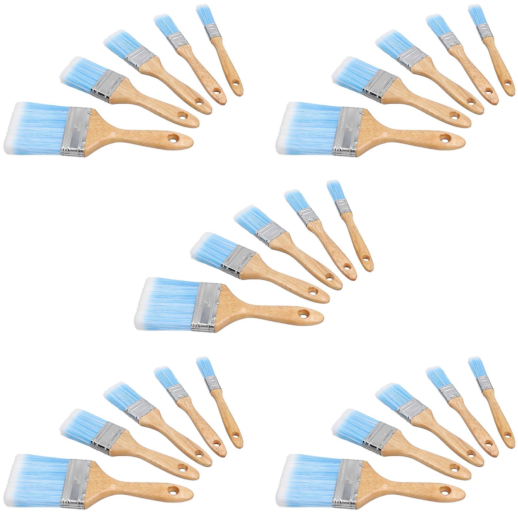 25pc Synthetic Paint Painting Brush Set Decorating 19mm – 75mm Width Brushes
