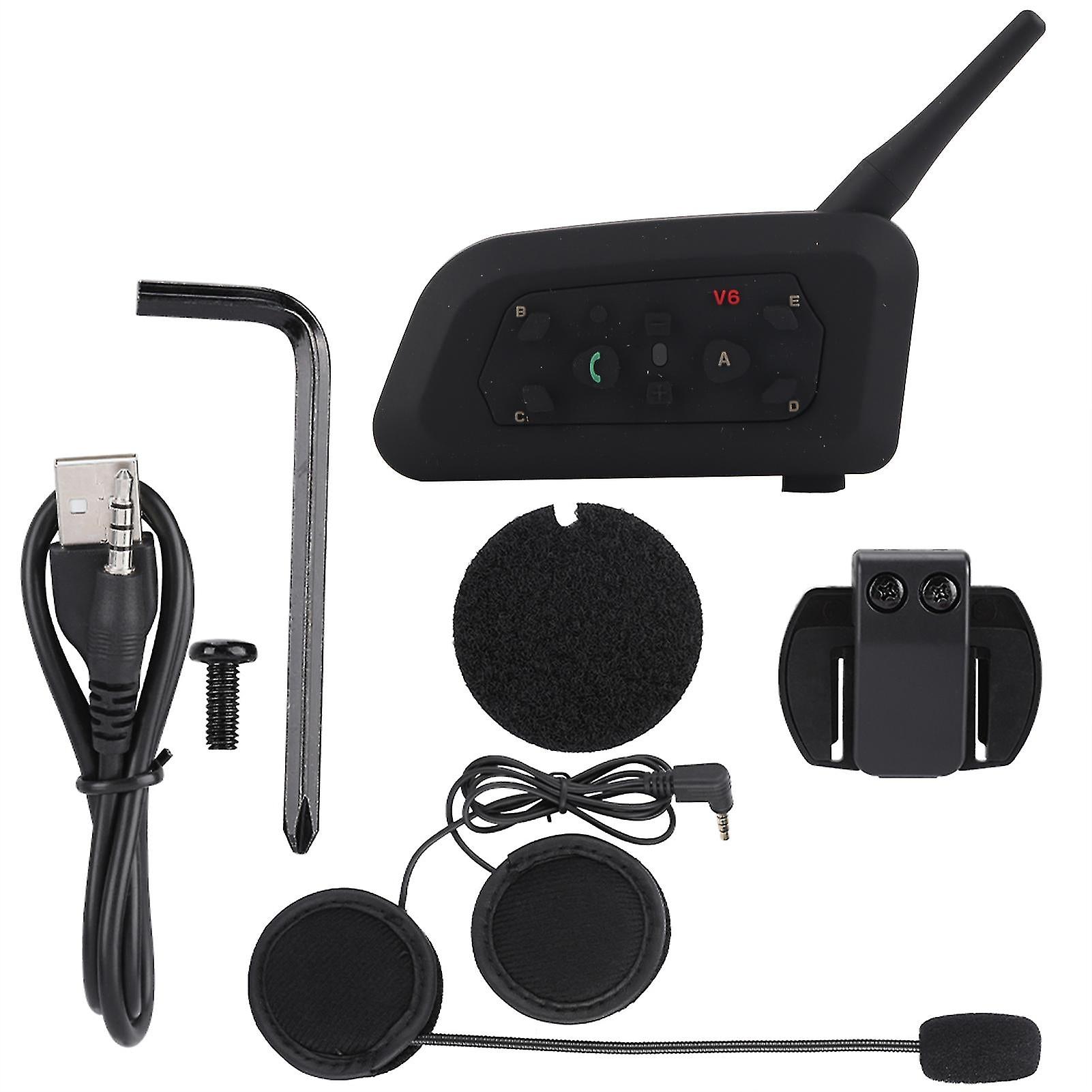 Helmet Interphone Bluetooth Headset 1200 Meters Wireless Intercom For Motorcycle Riders(single)