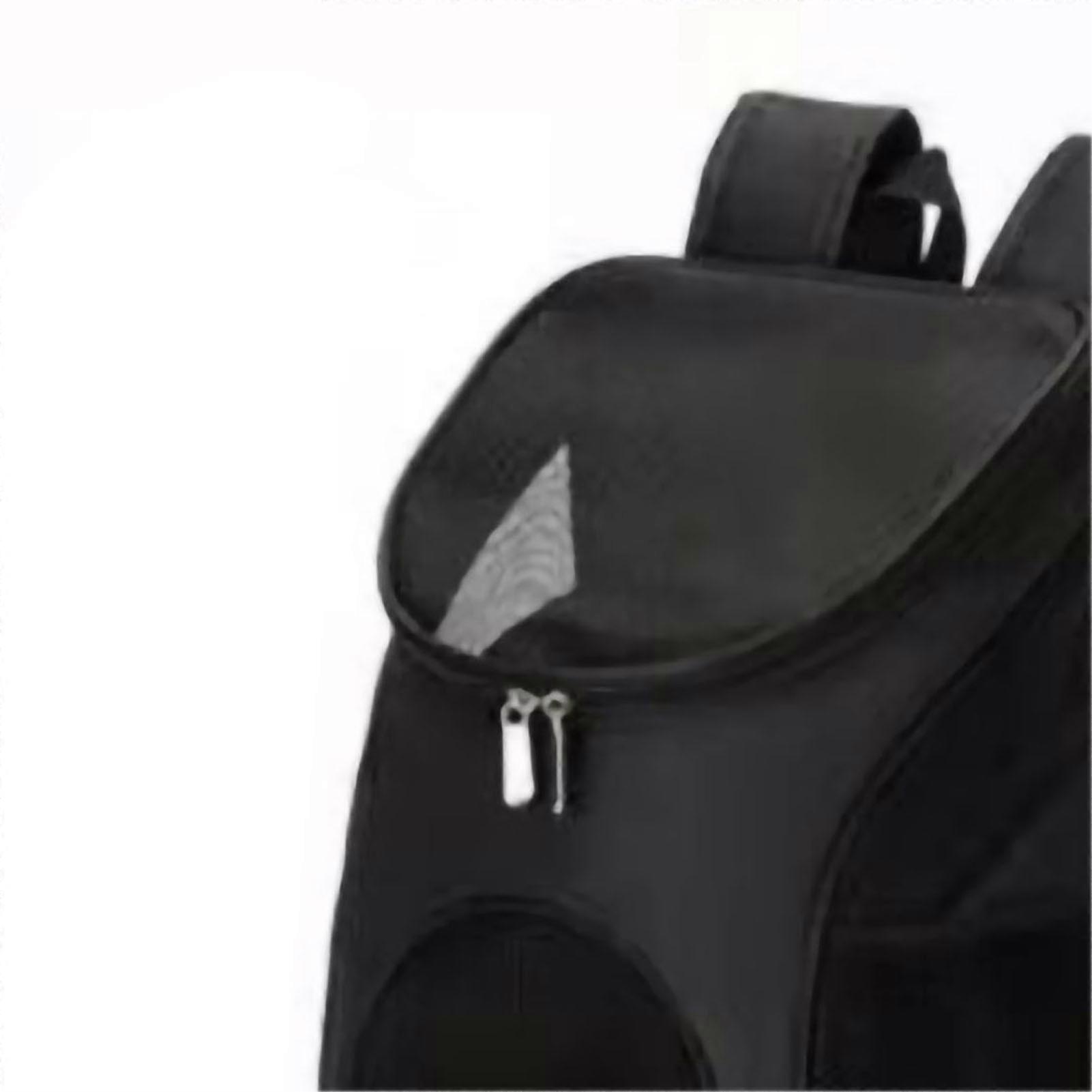 Pet Breathable Shockproof Foldable Cat Backpack S 30x25x35cm Black