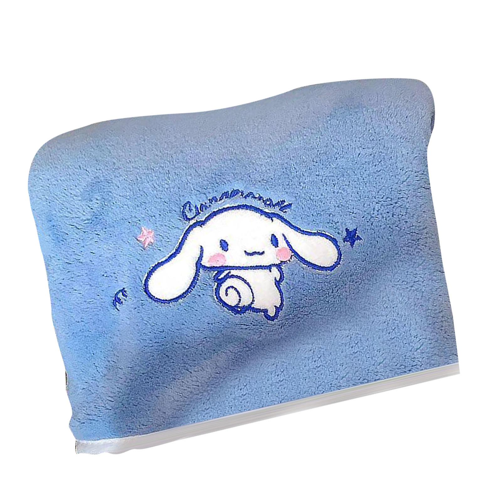 منشفة حمام مرجانية مخملية لطيفة كرتونية عالية الامتصاص سريعة التجفيف منشفة حمام فائقة النعومة للأطفال والكبار أزرق 140x70