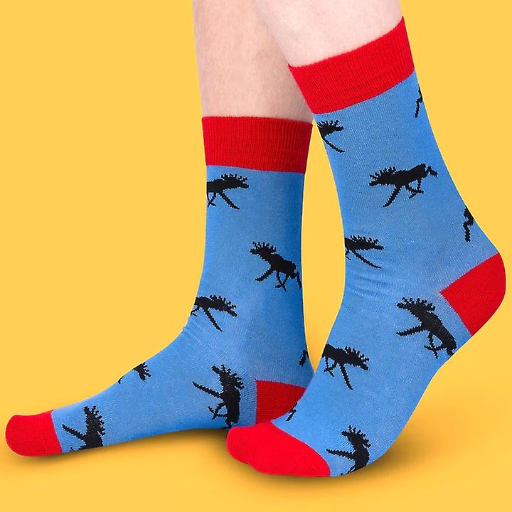 Strumpor Älg Blå stl 36-40