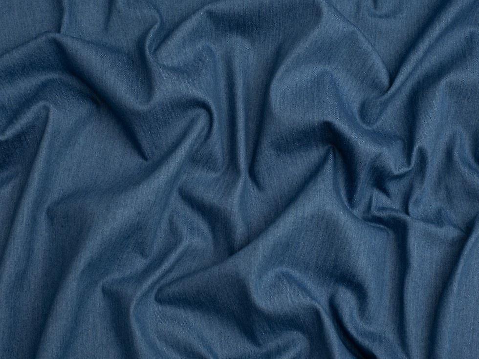 1.3m Minerva Core Range 290gsm Stretch Washed Denim Fabric Blue - per metre