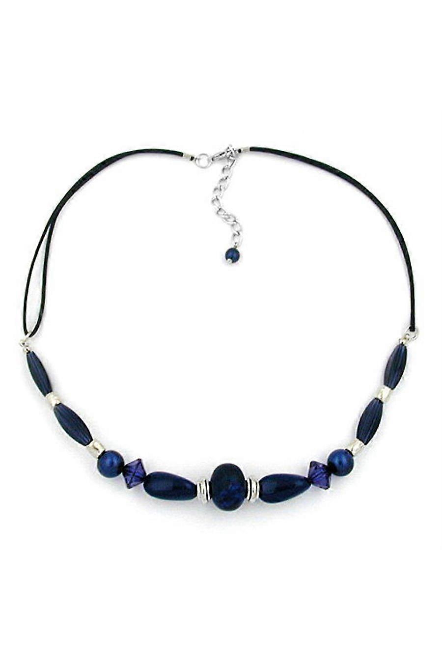 Necklace Dark Blue/ Lapis Jeans-style - Gl01049