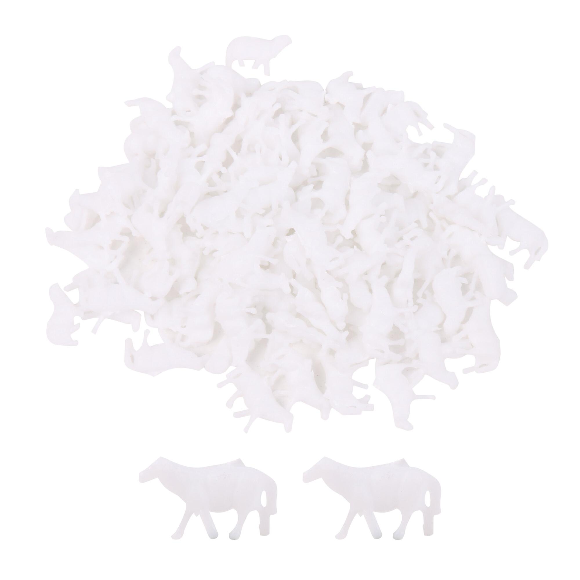100 Pcs Unpainted Sheep 1:87 Scale for Architectural Models 0.39Inch-0.59Inch