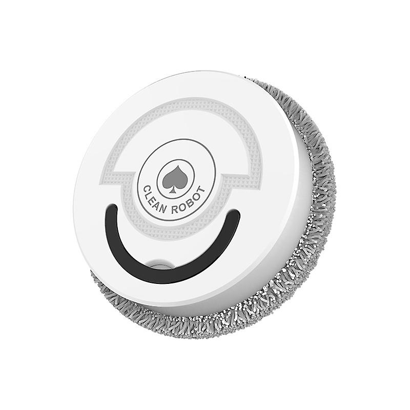 USB Smart Wet and Dry Robot Mop, Black - Black