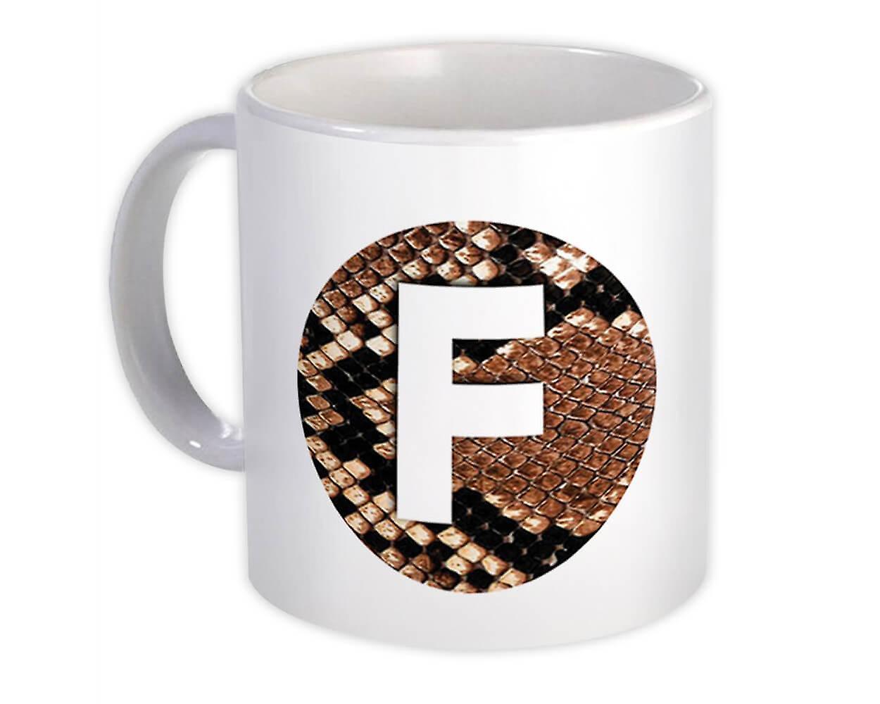 Hediye Kupa: Monogram Harf F Snake
