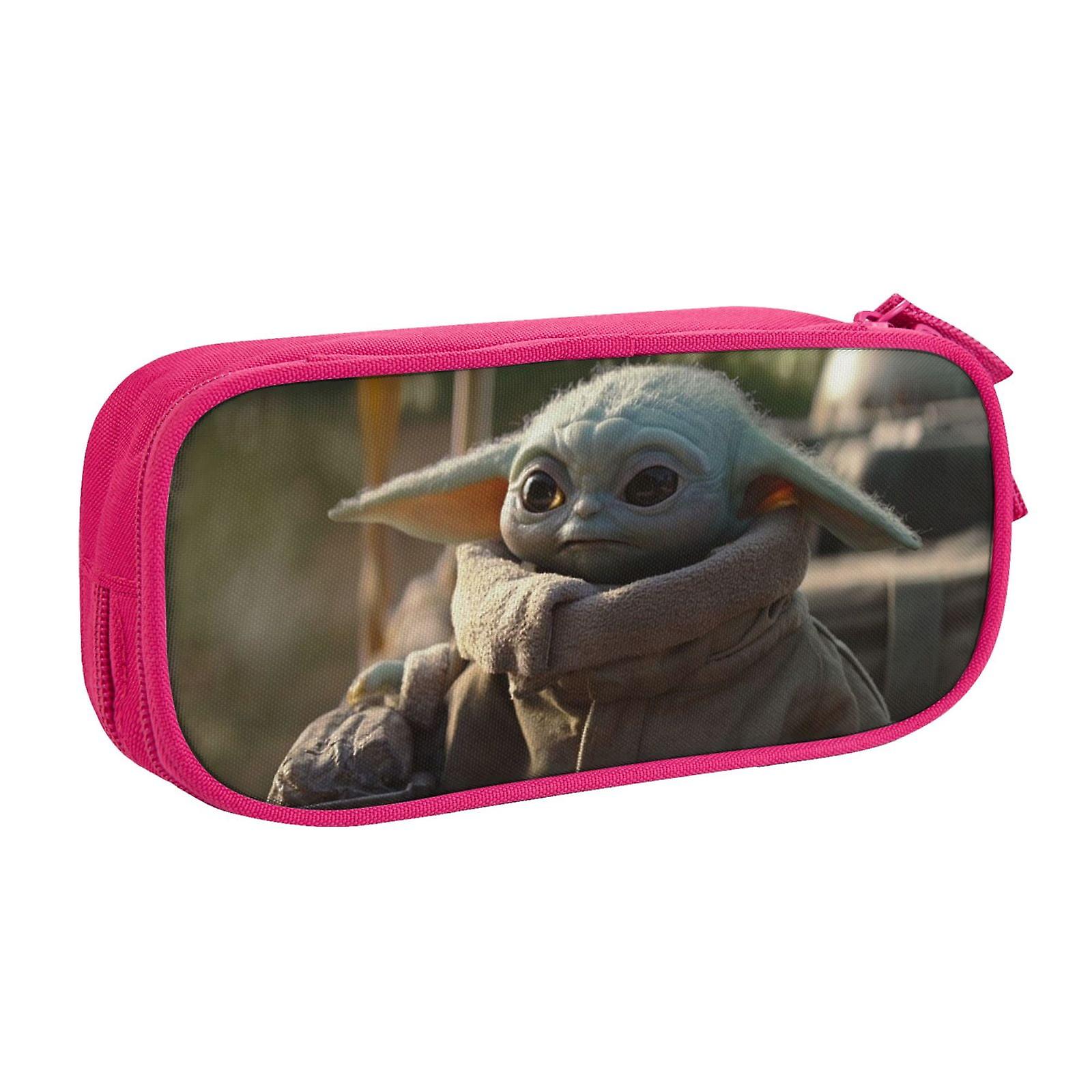 ジッパー付きベビーヨーダペンケース、大容量ペンポーチ大容量収納バッグ耐久性ペンボックス、子供のための新学期用品ティーン学生男の子女の子