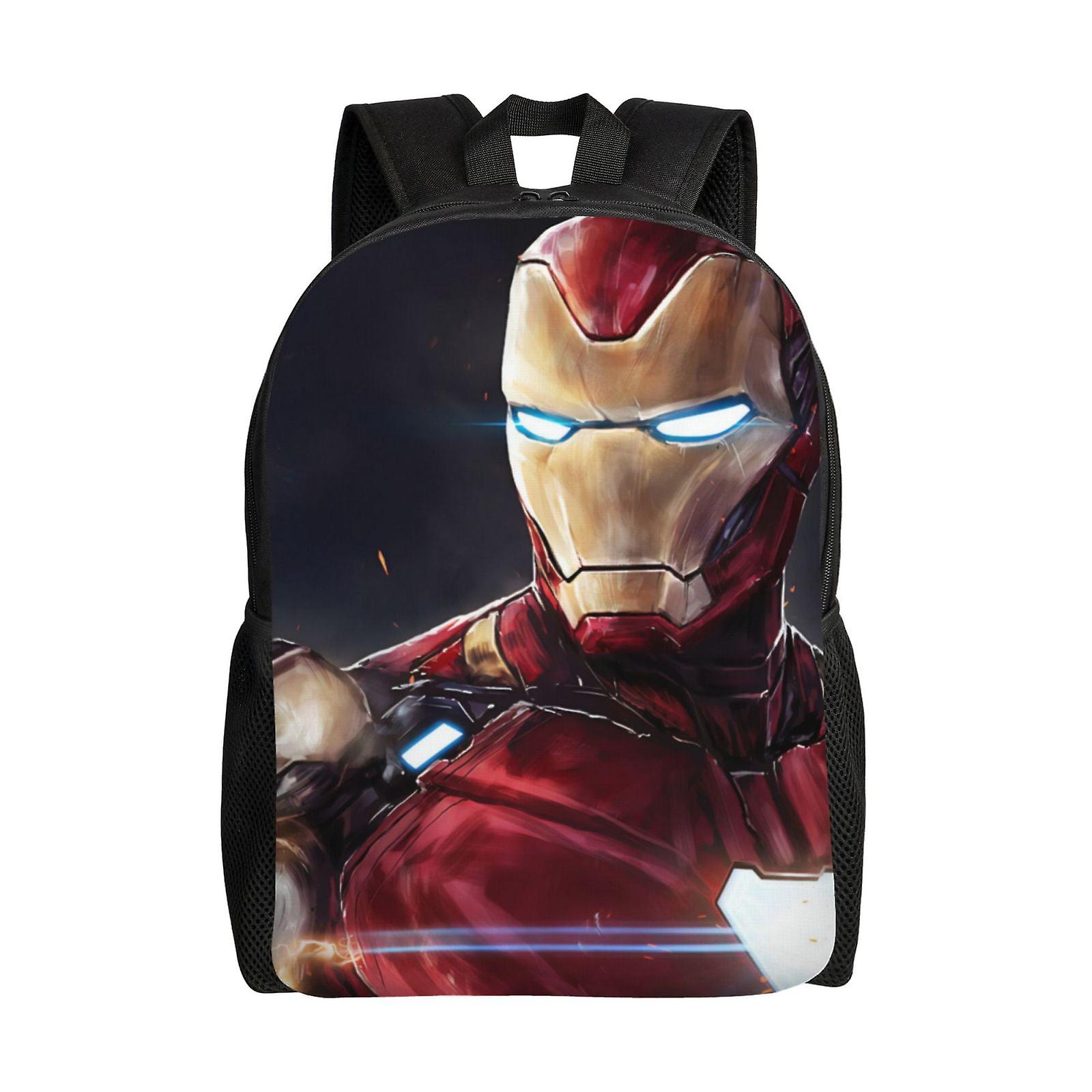 Iron Man Backpack, Travel Laptop Backpack, Water Resistant College School Computer Bag, Durable