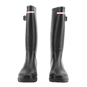Black Rubber Rain Boots Shoes for Women - Waterproof, Anti-slip (Size 37)