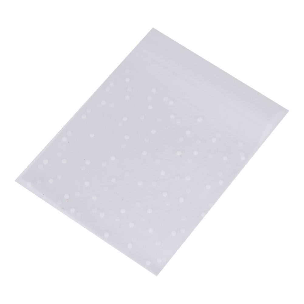 100pcs\/pack Plastic Biscuit Cookie Bag Baking Packs Sac Plastique White Dot Pattern Packaging