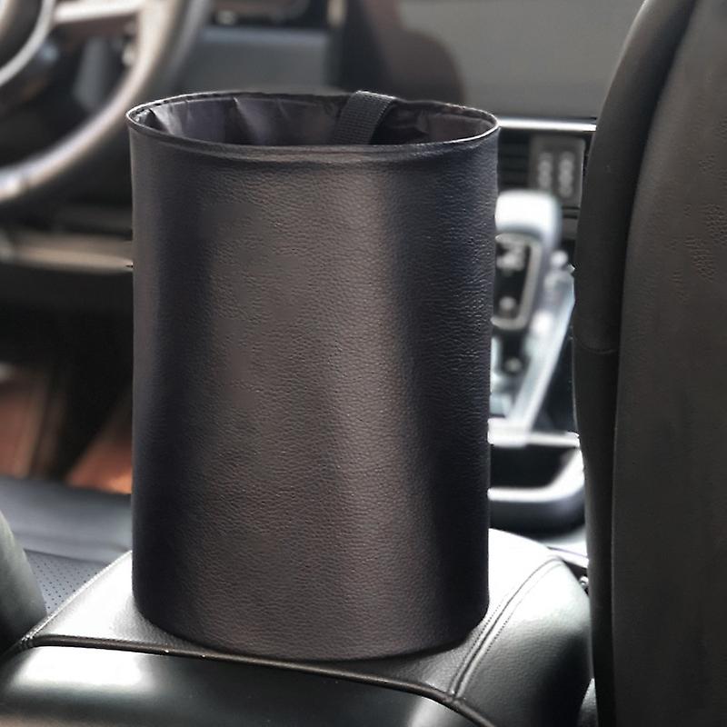 2 PCS Leather Foldable Car Trash Can