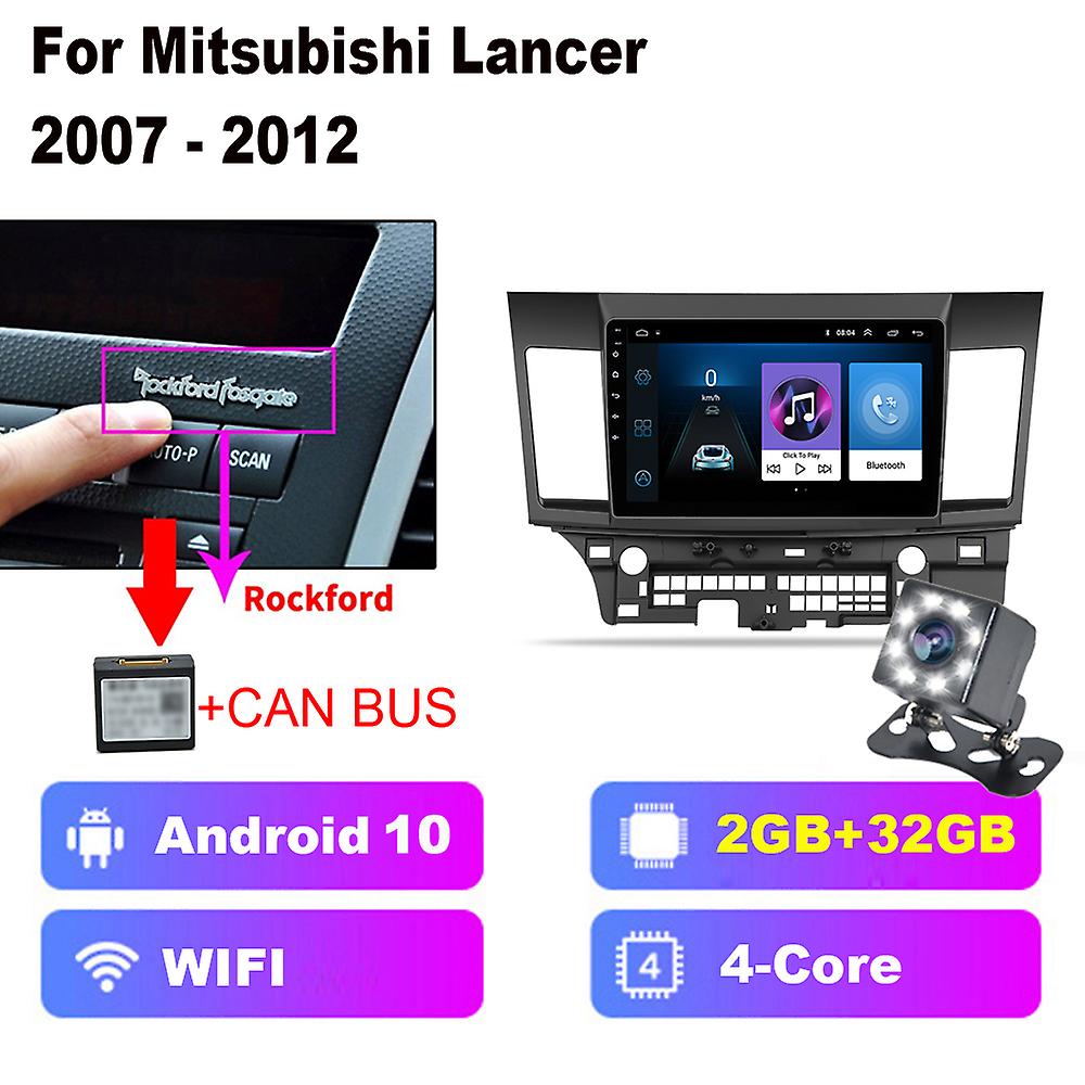 Android 10.1 für Mitsubishi Lancer 2007 - 2013 Autoradio Multimedia Video Player Android Auto Carplay 2 Din Keine DVD