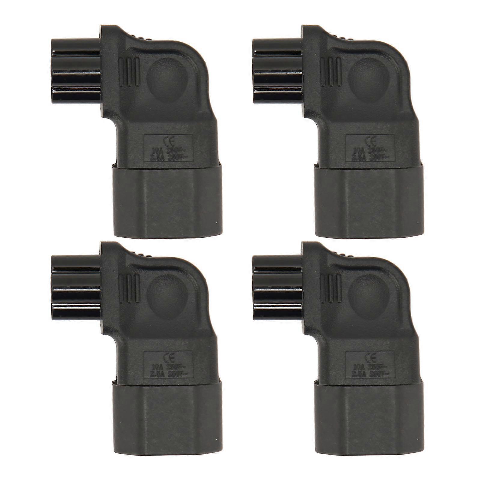 4Pcs IEC320 C14 to IEC320 C5 Power Adapter 90 Degree Right Angle IEC320 C14 Male to C5 Female Power Adapter 250V