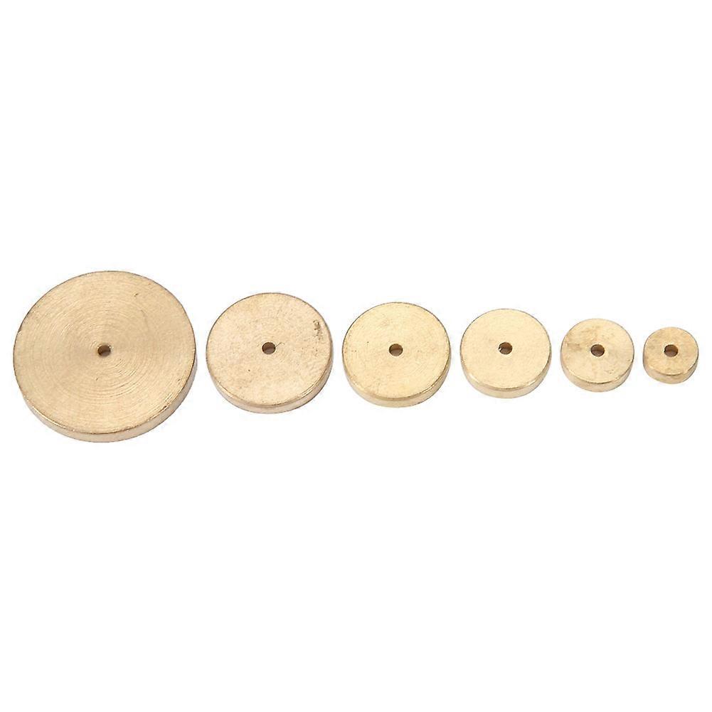 6Pcs Leather Brass Space Set DIY Round Line Marking Hand Craft Tool Wide Hole