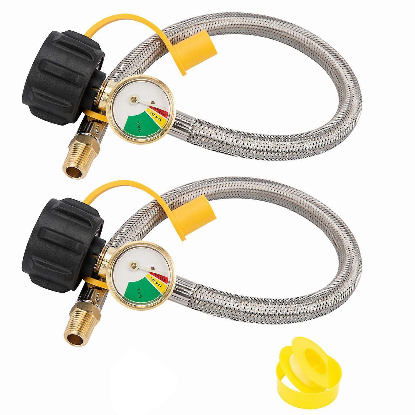 15 tommers kraftig RV propan slanger med måler solid RV gassslange erstatning for RV grilling