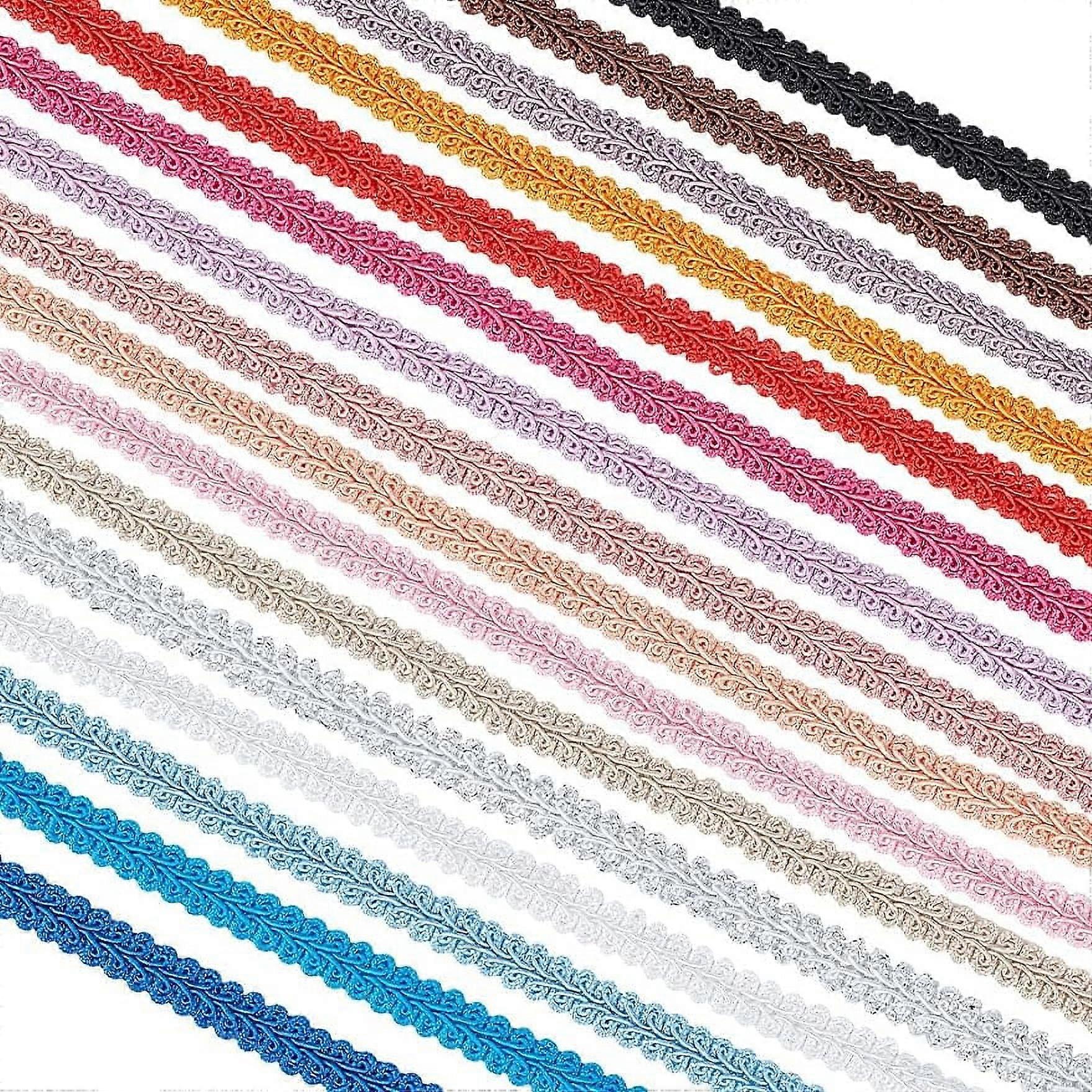 34Yards Gimp Braid Trim 16 Colors Braided Cord Polyester Woven Braid Trim Decorative Gimp Trim Ribbon
