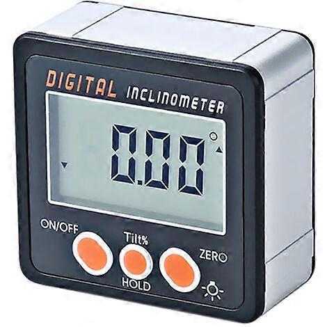 Electronic Protractor Aluminum Alloy Shell Digital Bevel Box Angle Gauge Meter Magnets Base Digital Inclinometer