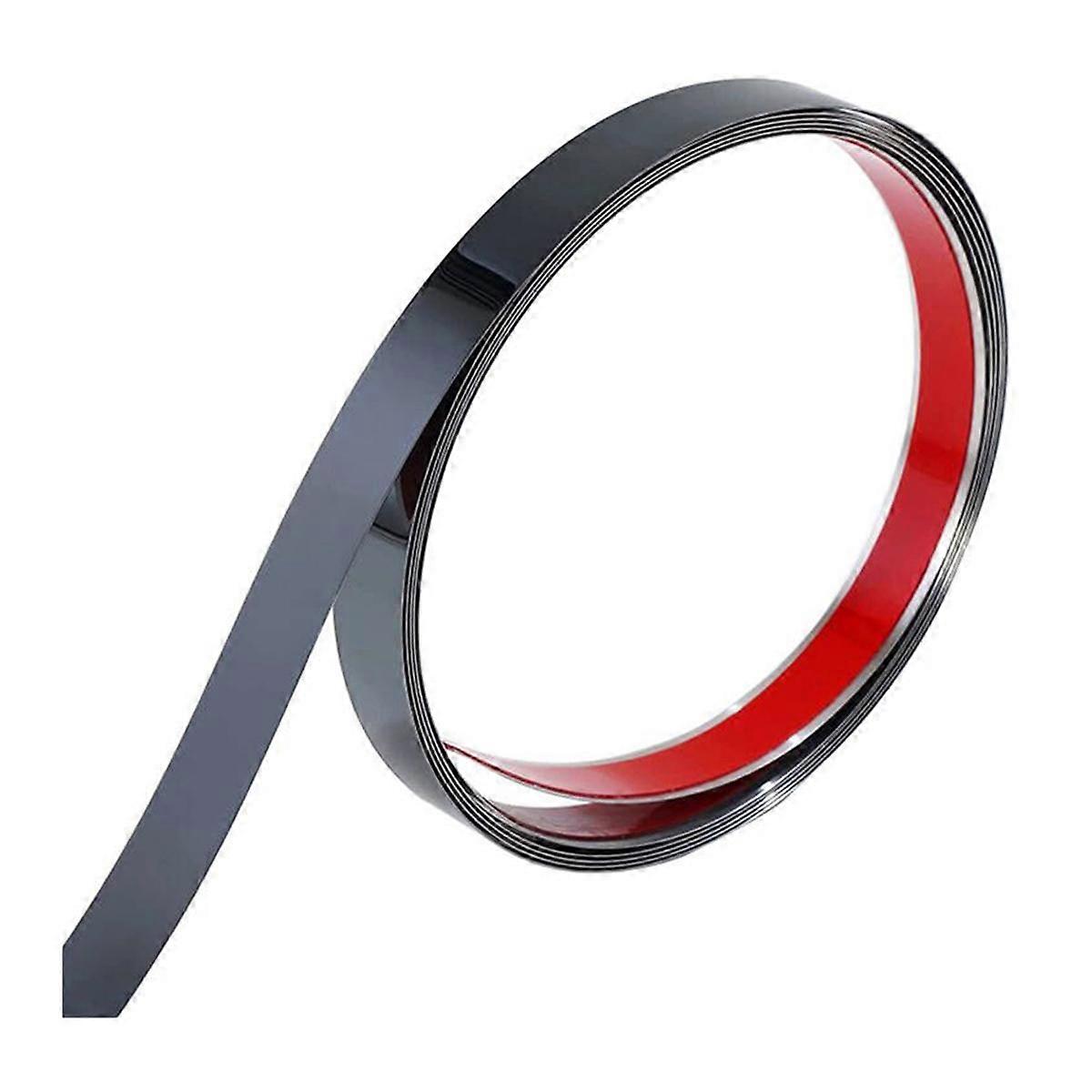 Mirror Self-Adhesive Flat Decorative Lines Strip Wall Sticker Background Wall Study Ceiling Edging Black