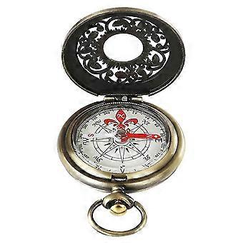 Vintage Bronze Kompas Lommeur Design Udendørs Vandreture Navigation Gave Ny