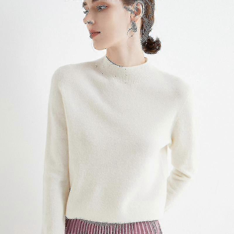 Pull en cachemire pour femmes 100% cachemire léger à manches longues col rond pull tricoté