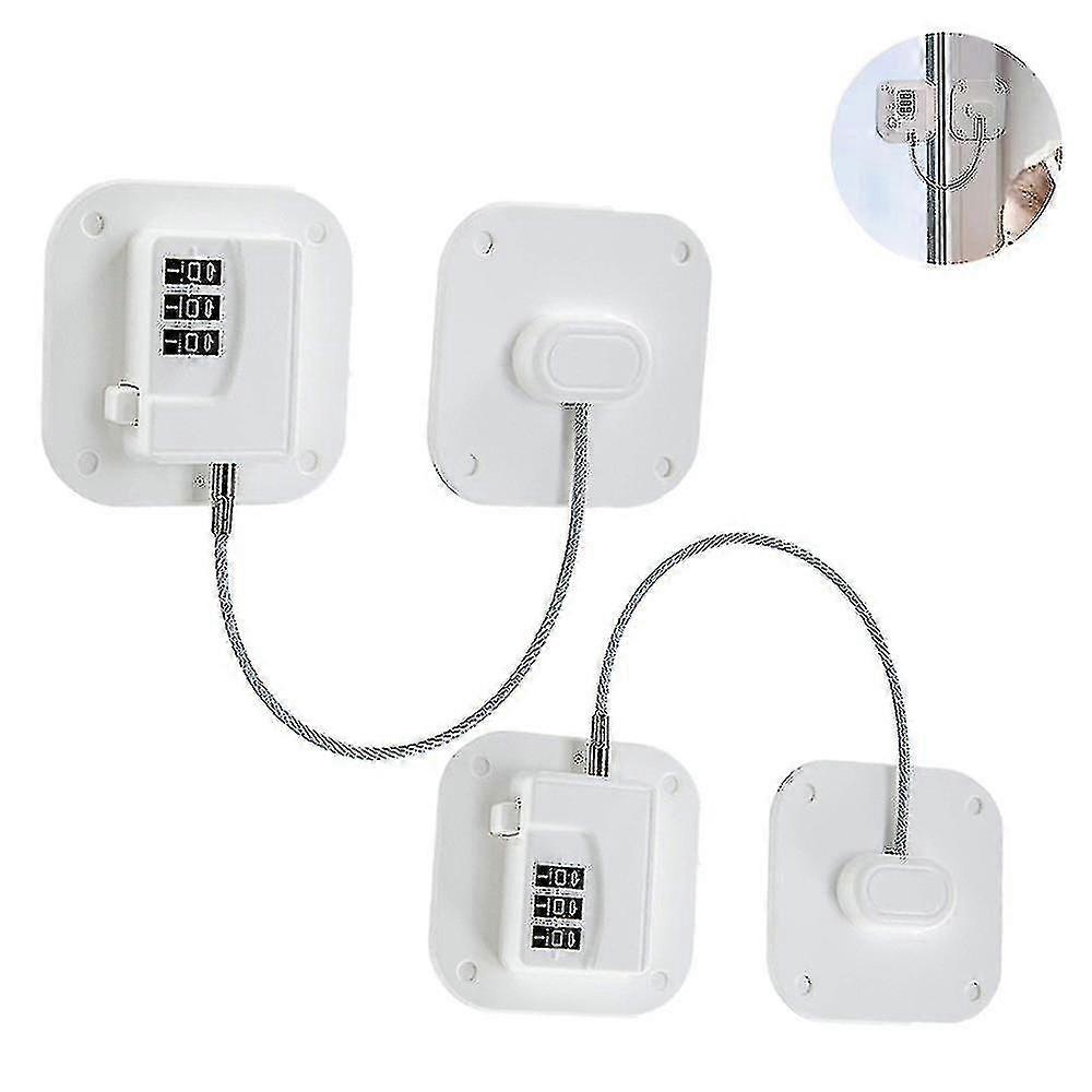 2pcs Refrigerator Lock-heavy Duty Combination Fridge Chirdren Lock Fg