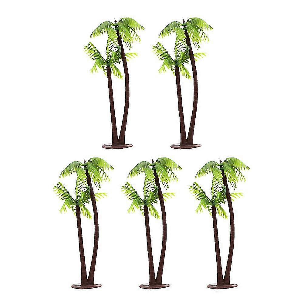 5pcs Mini Artificial Coconut Trees Fish Tank Mini Landscape Scenery-YuJia