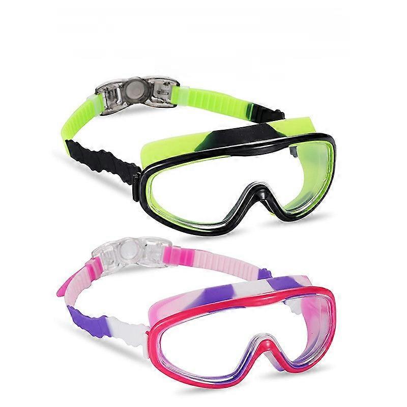 Children's Swim Goggles Hd Large Transparent Frame Waterproof Anti-fog