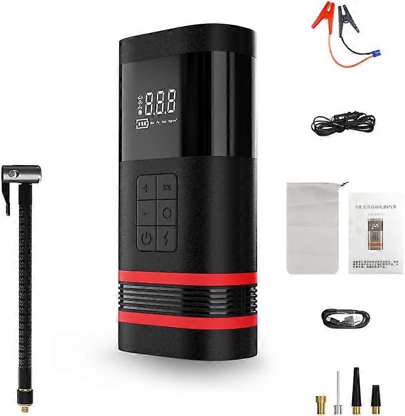 Car Jump Starter, 4 in 1 Car Battery Jump Starter with 150 PSI Air Compressor, 1000A Battery Booster (Up to 5.0L Gas Engines), 7500mAh Power Bank