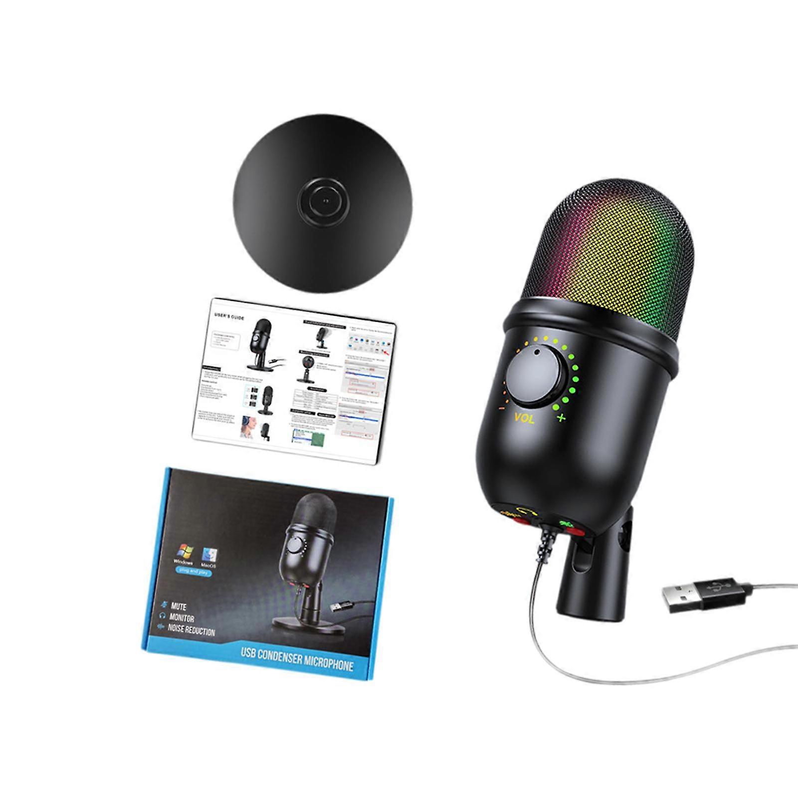 USB Condenser Microphone with Base Condenser Mic for Stream Podcasting