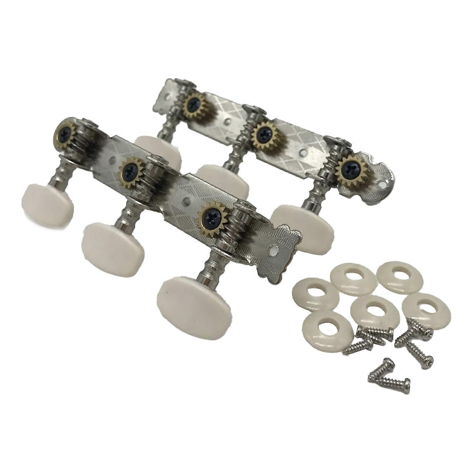 2Pcs Guitar String Tuning Peg Metal Open Tuner Key Machine Head Set Kit for Performance Playing