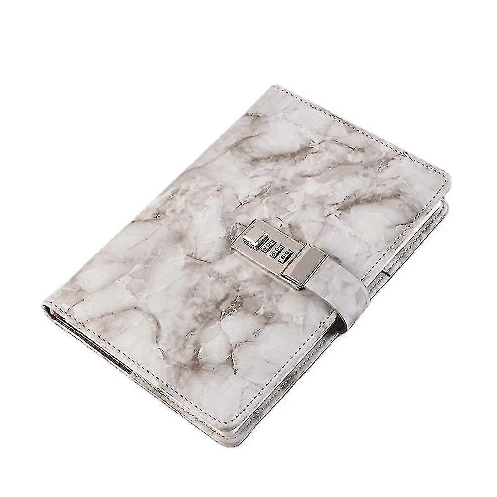 Marble Password Notepad  Notes Journal Diary Note Book With Code Lock