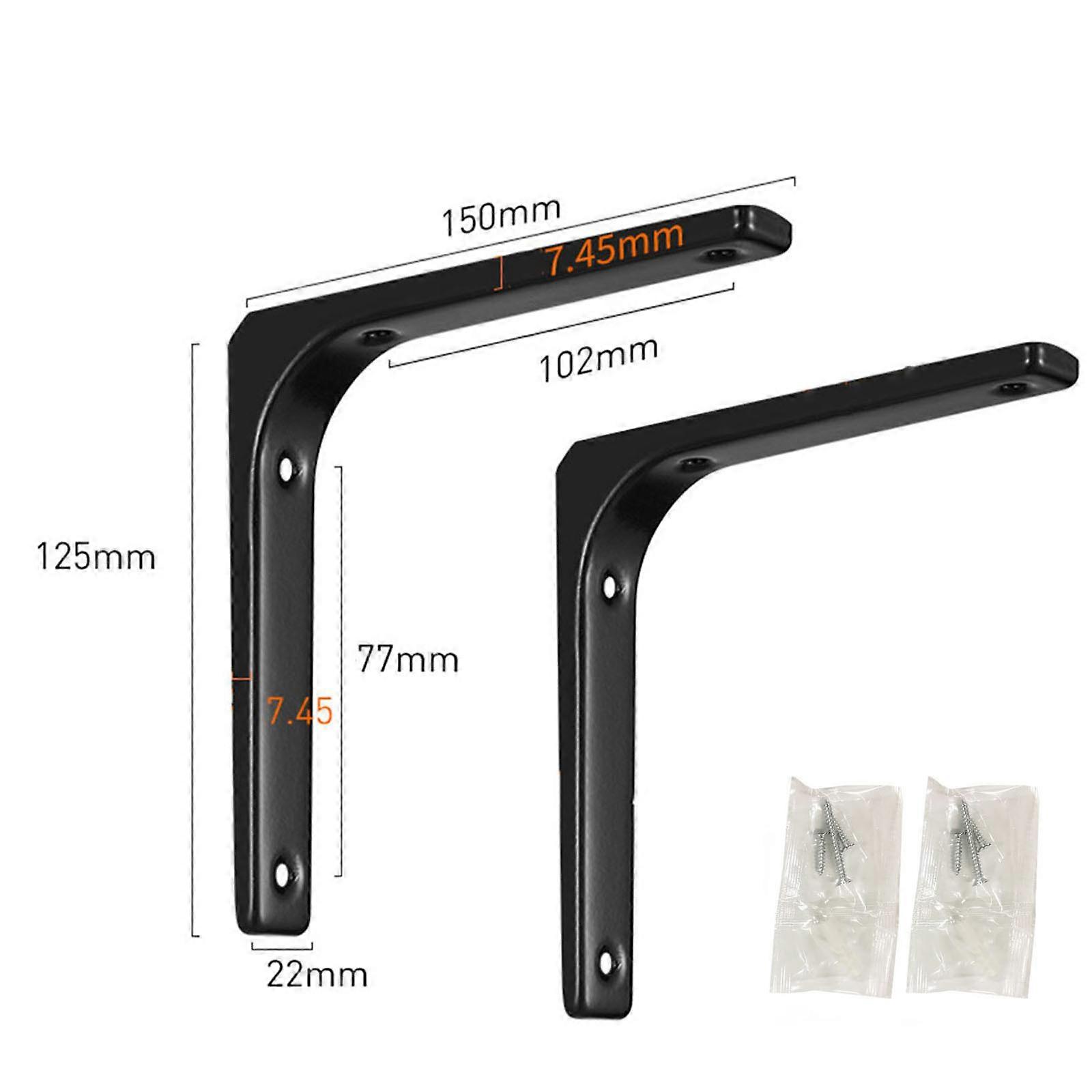 2Pcs L Bracket Heavy Duty Floating Shelf Bracket Corner Brace Support