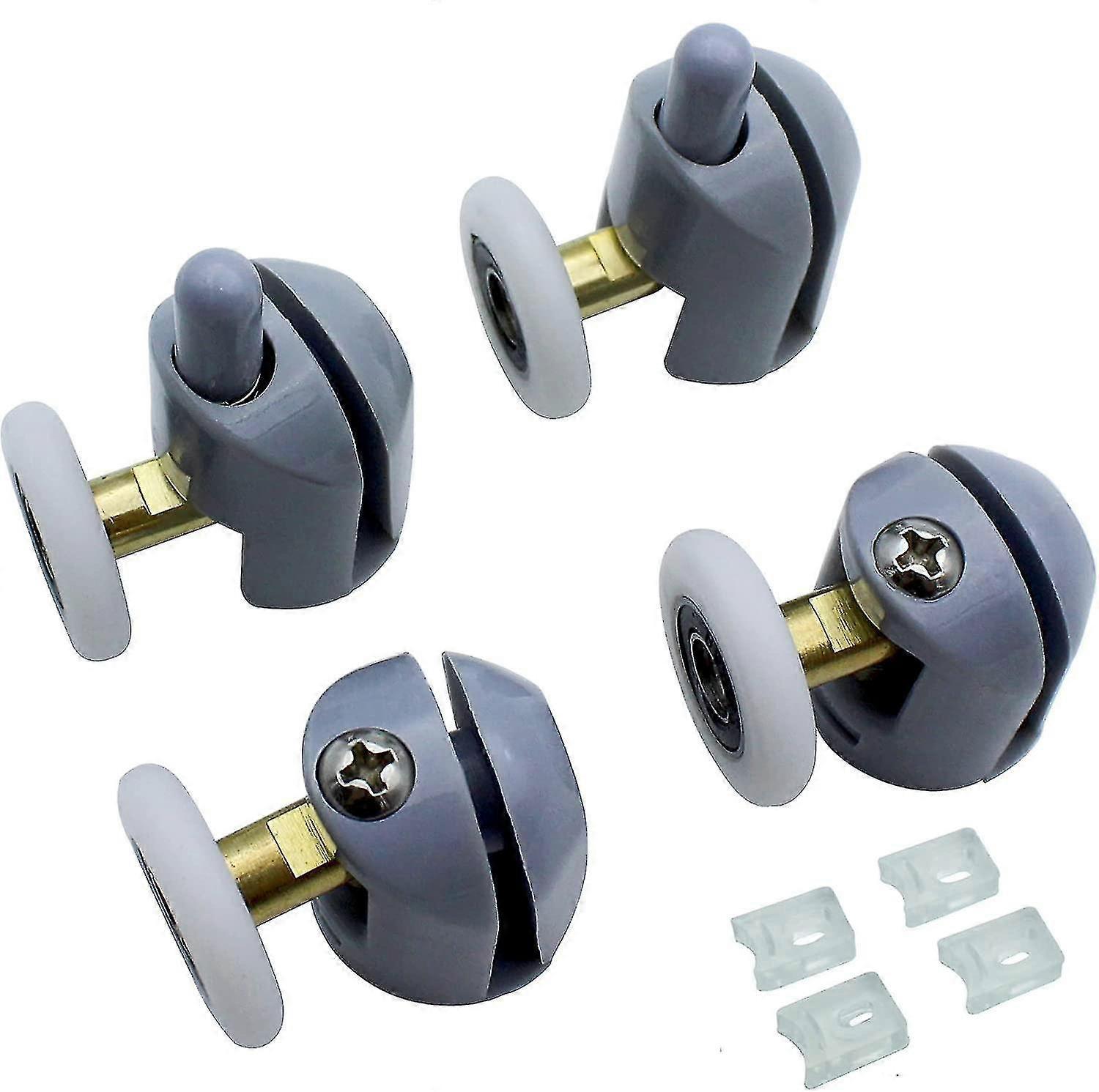 4 قطع دش بكرات الباب، دش الزجاج بكرات دش عجلة واحدة عداء بكرات، عجلات 25mm للدش الضميمة، غرفة الاستحمام، أجزاء شاشة دش