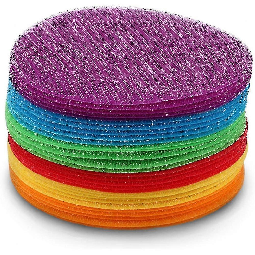 30 Pack Carpet Spot Sit Markers, 4 Multicolor Circle Sitting Dots Xfo