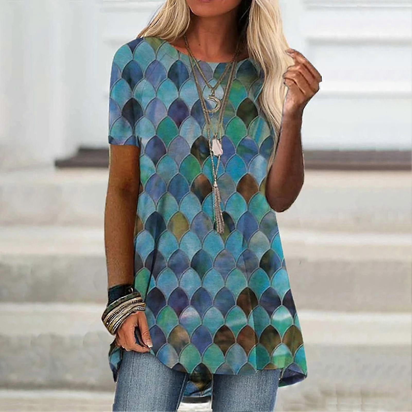 Women's Loose Short-sleeved Short-sleeved Digital For Outgoing