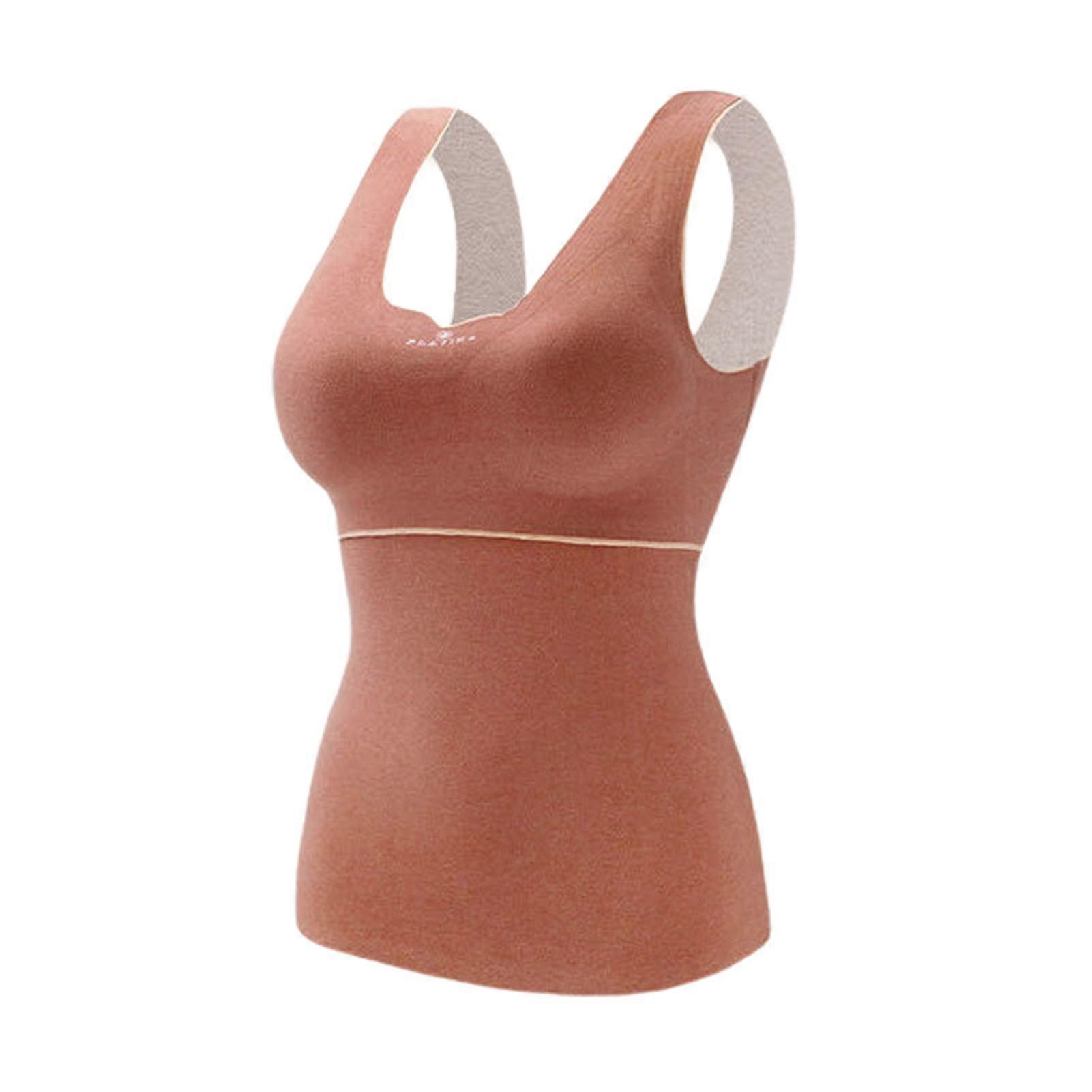 Women's Slim Vest With Built In Bra Elastic Camisole Comfortable Seamless Tummy Control Shapewear