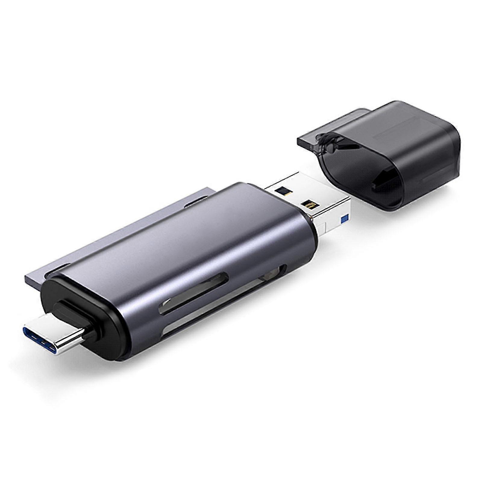 5-in-1 Tf Card Reader Multifunctional Type-c Usb 3.0 Micro B Handheld Otg Hub