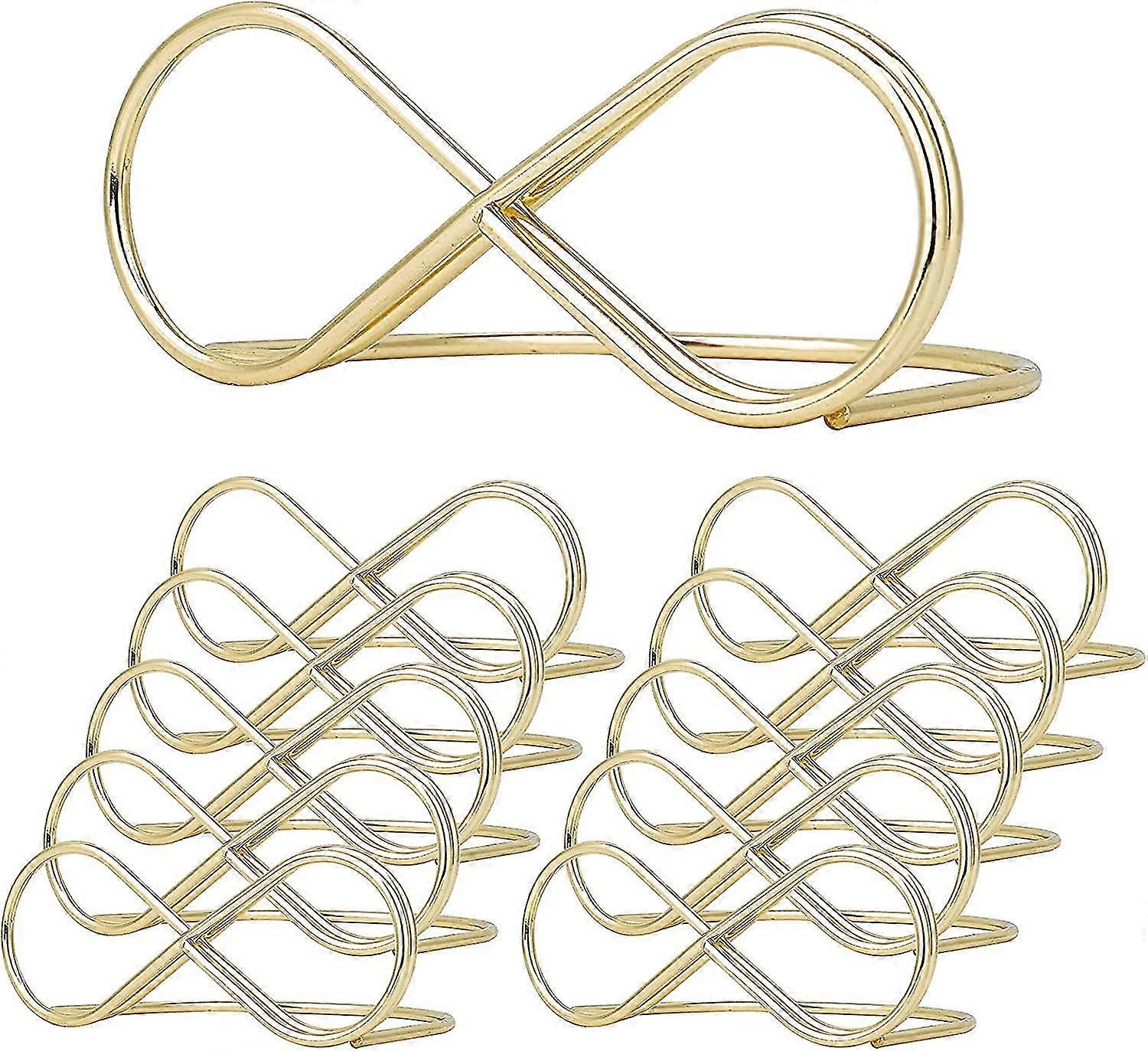 10pcs gold iron message clip table number holder stand